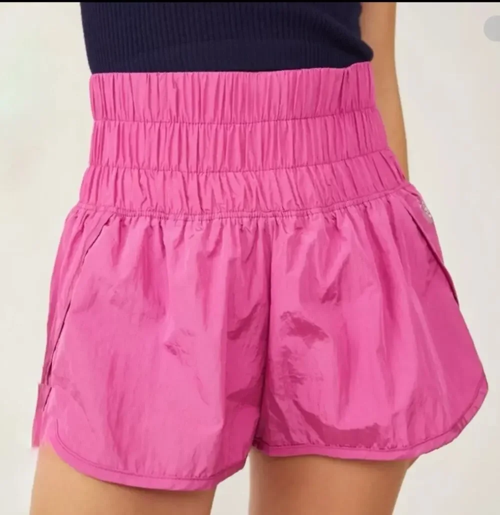 Free people movement way home shorts womens small pink athletic elastic waist